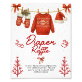 Diaper raffle Winter Santa Sign Fotodruck (Vorne)