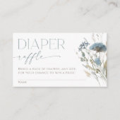 Diaper Tombola boho staubige blaue Frühlingssonne  Begleitkarte (Vorderseite)