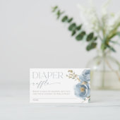 Diaper Tombola boho staubige blühende Rose Begleitkarte (Stehend Vorderseite)