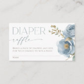 Diaper Tombola boho staubige blühende Rose Begleitkarte (Vorderseite)