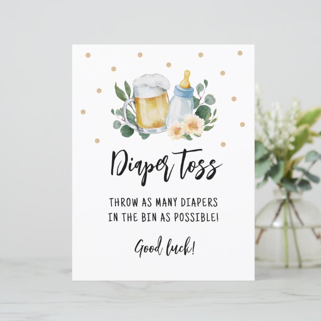 Diapers Toss Game Baby brütet Grünpflanzen (Stehend Vorderseite)