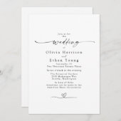 Diaphanie - elegante Einladung zur Hochzeit (Vorne/Hinten)