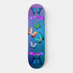 Diaphanous Butterfliegen Aqua Dragonfly Mandala S Skateboard