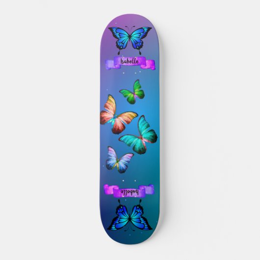 Diaphanous Butterfliegen Aqua Dragonfly Mandala S Skateboard (Vorderseite)
