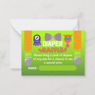 DIAPPER RAFFLE - Sie haben ein Monster erschaffen Mitteilungskarte