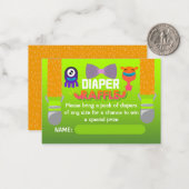 DIAPPER RAFFLE - Sie haben ein Monster erschaffen Mitteilungskarte (Vorderseite/Rückseite Beispiel)