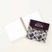 Diario de Arte Elegante Flores Grises y Púrpura Notizblock (Innenseite)