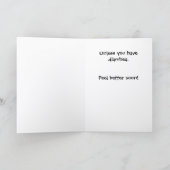 Diarrhea Get Well Card TPA-1 Karte (Innenseite)