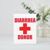 Diarrhoe Donor Postkarte (Stehend Vorderseite)