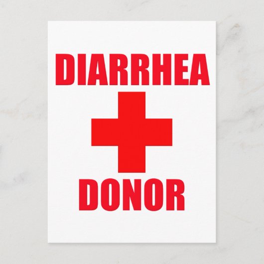 Diarrhoe Donor Postkarte (Vorderseite)