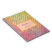 Diary mermaid scales pink glitter college ruled notizblock (Rechte Seite)