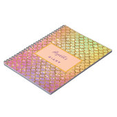 Diary mermaid scales pink glitter college ruled notizblock (Linke Seite)