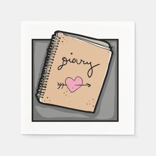 Diary Paper Napkins Serviette (Vorderseite)