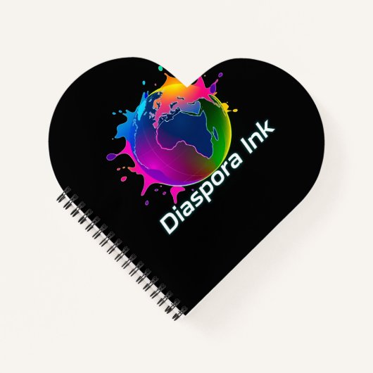Diaspora Ink Heart Journal/ Notebook Notizblock (Vorderseite)