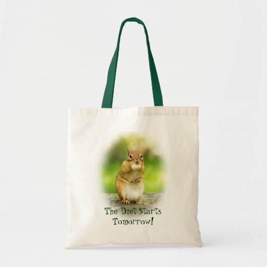 Diät beginnt morgen Chipmunk-Tasche Tragetasche (Vorne)