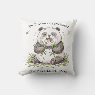 Diät beginnt morgen lustige weinende Panda-Meme-Ku Kissen