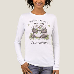 Diät beginnt morgen lustige weinende Panda-Meme-Ku Tri-Blend Shirt
