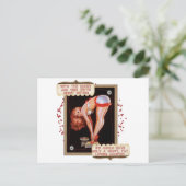 Diät-Button Postkarte (Stehend Vorderseite)