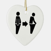 Diät, die Gewicht löst Keramik Ornament (Rechts)