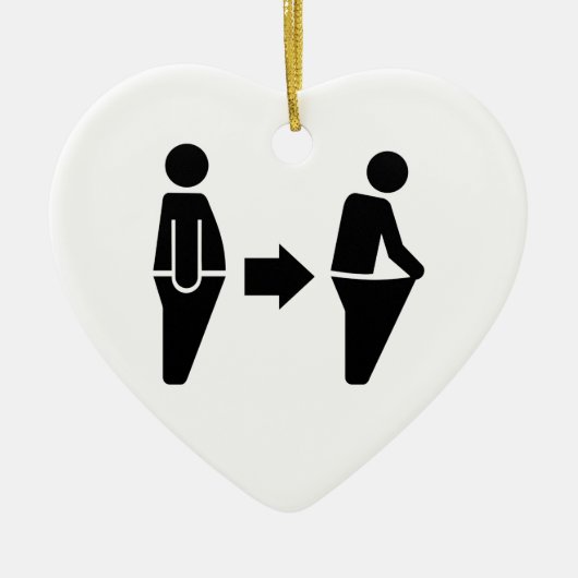 Diät, die Gewicht löst Keramik Ornament (Vorne)