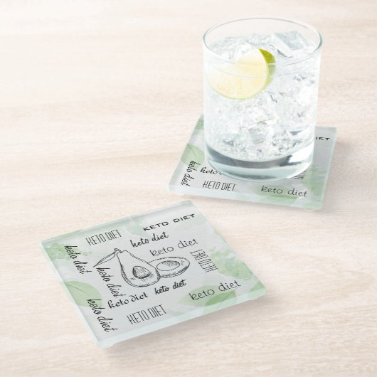 Diät Glasuntersetzer (Schrägansicht)