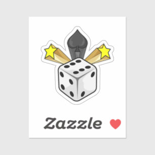 Diät im Poker mit Spades & Stars Aufkleber