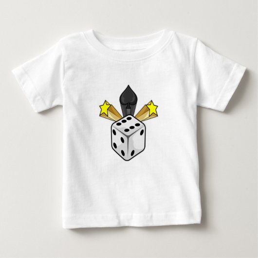 Diät im Poker mit Spades & Stars Baby T-shirt (Vorderseite)