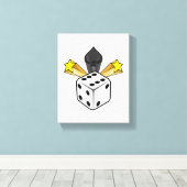 Diät im Poker mit Spades & Stars Leinwanddruck (Insitu (Holzboden))