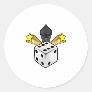 Diät im Poker mit Spades & Stars Runder Aufkleber