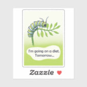 Diät machen aufkleber (Blatt)