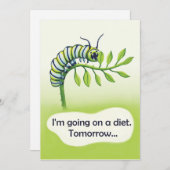 Diät machen feiertagskarte (Vorne/Hinten)