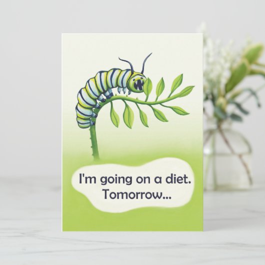 Diät machen feiertagskarte (Stehend Vorderseite)