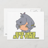 Diät-Nilpferd-Spaß Postkarte (Vorne/Hinten)