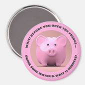 Diät Rat von einem Schwein! motivierend Magnet (Vorderseite/Rückseite)