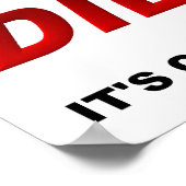 Diätbedingung Witziges Poster (Ecke)