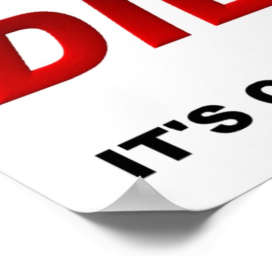 Diätbedingung Witziges Poster (Ecke)