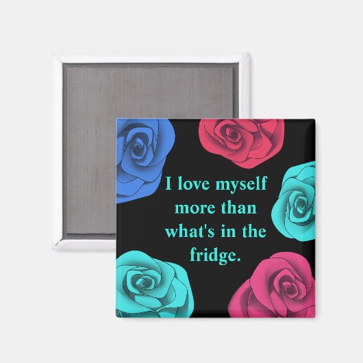 Diätbestätigung Liebe selber Magnet (Vorderseite/Rückseite)