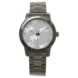 Diäten auf grauem Muster Armbanduhr
