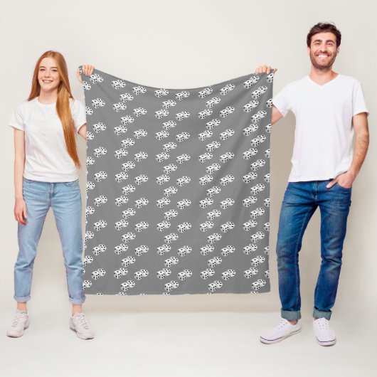 Diäten auf grauem Muster Fleecedecke (Beispiel)