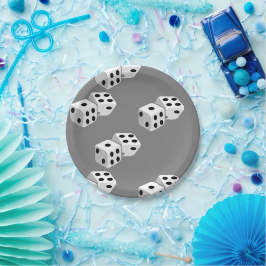 Diäten auf grauem Muster Pappteller (Party)