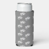 Diäten auf grauem Muster Selters Dosenkühler (Seltzer Vorderseite)