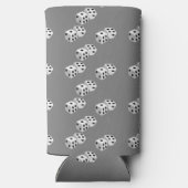 Diäten auf grauem Muster Selters Dosenkühler (Rückseite)