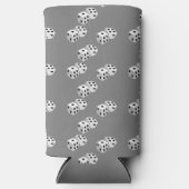 Diäten auf grauem Muster Selters Dosenkühler (Vorderseite)