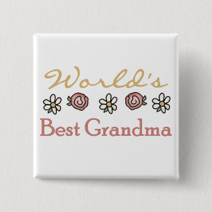 Diäten und Rose Weltbestes Grandma Button