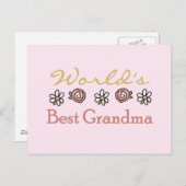 Diäten und Rose Weltbestes Grandma Postkarte (Vorne/Hinten)
