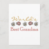 Diäten und Rose Weltbestes Grandma Postkarte (Vorderseite)