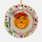 DIÄTETIKER-MOTTO-WEIHNACHTSverzierung - BESSERE Keramikornament (Vorne)
