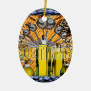 DIÄTETIKER-NAHRUNGSMITTELcollagen-LOGO Keramik Ornament