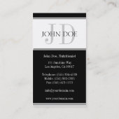 Diätetiker/Nutritionist Strip W/W Visitenkarte (Rückseite)