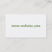 Diätetiker-Visitenkarte Visitenkarte (Rückseite)